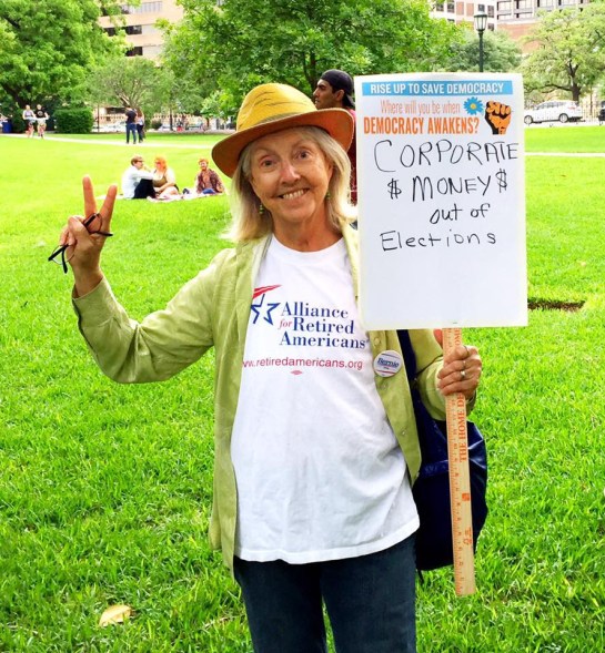 My friend Glenn Scott at a democracy rally
